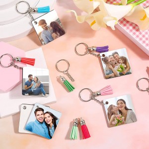 Sublimatioun Keychain Making Kit mat Square Heat Transfer Blanks