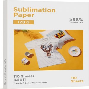 8.5 x 14 mainchesi Sublimation Paper for Sublimation Tumbler Makapu ndi Nsalu Zowala