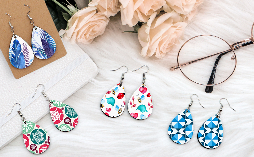 Sublimation Printing Earrings Unfinished detali