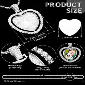 Nā Paʻi Rhinestone Sublimation Pendant Set – Naʻau Puʻuwai ʻelua ʻaoʻao Blank Rhinestone Bezel Trays