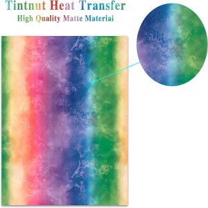 Watercolor Heat Transfer Vinyl Iron-on Sheet - 10 x 12 inch HTV Vinyl ya T-Shirt, Nsalu, Clouds Multicolored HTV Bundle