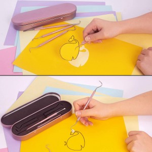 Weeding Paper Craft Tool Kit para sa Silhouettes Cameos, Lettering Scraper Hook Spatula Tweezers