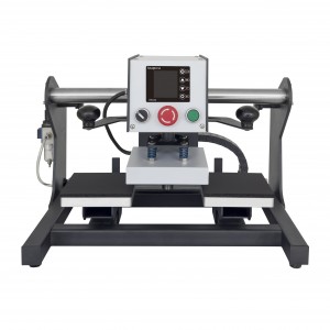 Double Station 15x15cm Heat press Pneumatic heat press machine for label