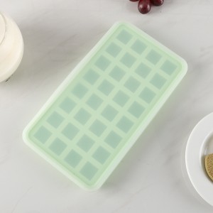 Kwantità Għolja 32 Kavità Crystal Clear Ice Ball Maker Ikel Grad tas-silikonju Ice Cube Tray Mold