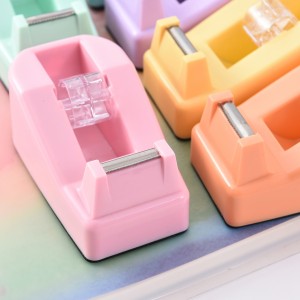 Wholesale Plastic Desktop Personal Use Cute Heat Transfer Tape Cutter Dispenser With Tape Cutter